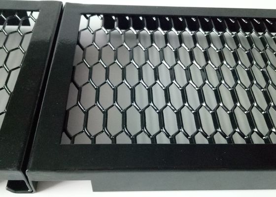 Revêtement en treillis déployé d'aluminium doré 3,5 mm 4,0 mm avec cadre