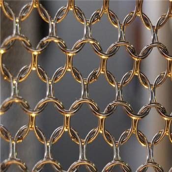 Rideau en maille décorative en aluminium léger pour usage architectural