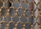 Ouverture ignifuge de Chainmail Ring Mesh Curtain 3.8mm-50mm d'or
