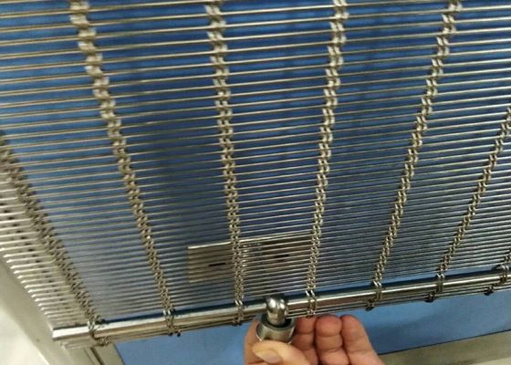 Rideau de maille métallique décoratif en acier inoxydable enduit de poudre