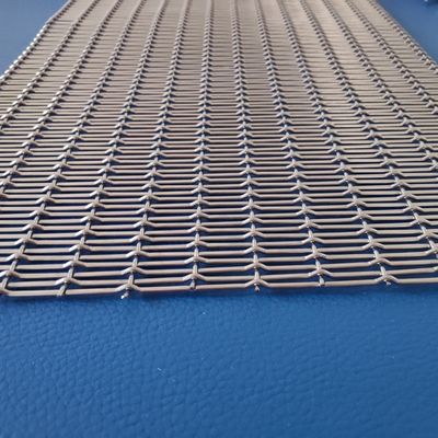 Maille architecturale en bronze en acier inoxydable, fil plat rond, intersection