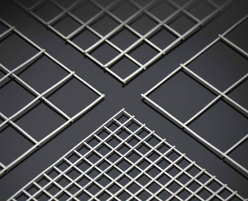 Panneaux de treillis galvanisés soudés de 25x25 mm pour clôtures décoratives