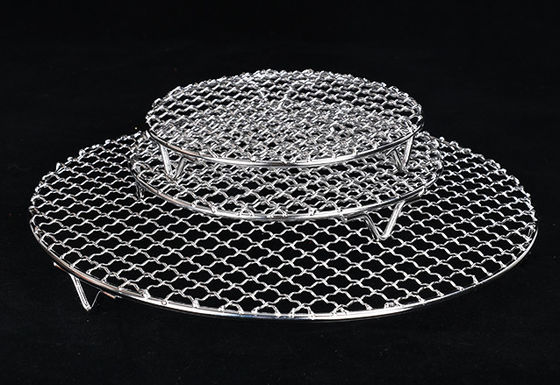 Grille de cuisson en fil d'acier inoxydable ondulé 304 316 430 de qualité alimentaire