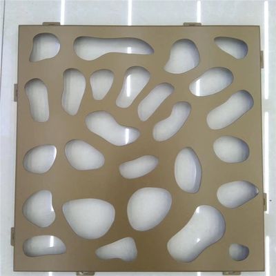Plaque métallique perforée en aluminium revêtue en PVC pour la décoration intérieure