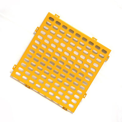 L'acier a rainé les trous ovales a perforé le métal Mesh Panel With Round Ends