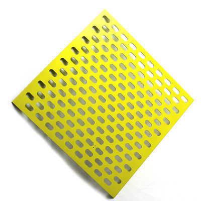 L'acier a rainé les trous ovales a perforé le métal Mesh Panel With Round Ends