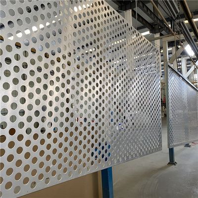 Tôle perforée en acier au carbone galvanisé 1000x2000mm Trou rond
