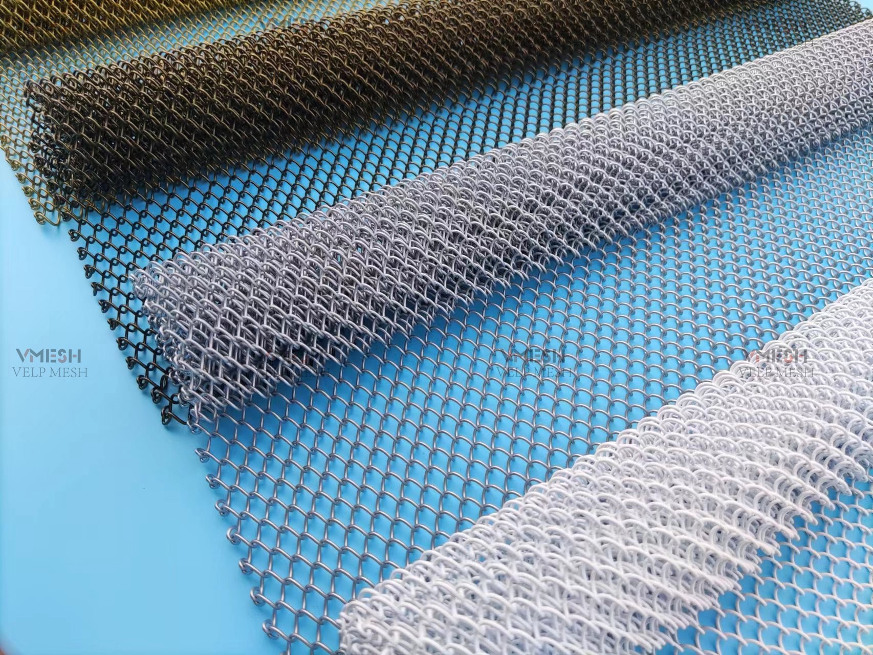 Rideaux de treillis métalliques en aluminium à bobine en cascade pour les cloisons de séparation d
