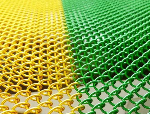 Draperie de rideau en maillon de chaîne en métal de la maille 0.8mm pour l'écran en métal de décor de mur de pièce
