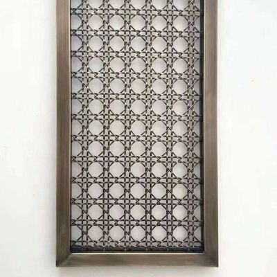 Gril serti par replis en laiton poli Diamond Metal Wire Mesh Waterproof de fil