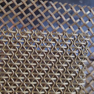 Acier architectural en laiton antique Mesh For Kitchen Cabinets