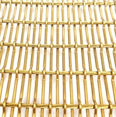 Grillage tissé décoratif de panneau de façade en métal de revêtement d'acier inoxydable