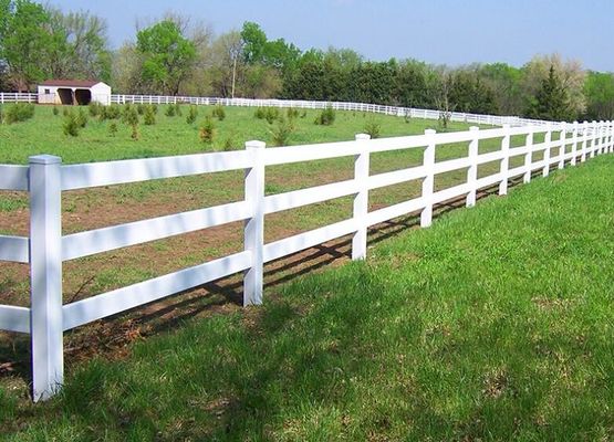 2 rails en plastique clôture de terrain pour chevaux clôture de sécurité pour chevaux paddock clôture de rail en plastique
