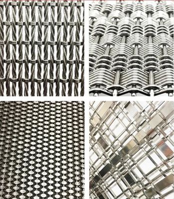 Maille tissée en acier inoxydable pour façade, décoration architecturale