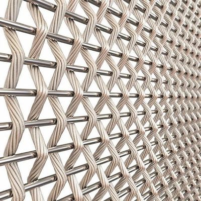 Maillage de fil tissé en acier inoxydable pour revêtement de façade 0,2-8 mm
