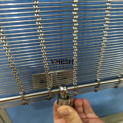 Rideau en acier inoxydable en maille de conception suspendue pliable pour rideau d'ombre intérieur