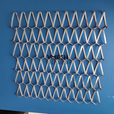PVDF en acier inoxydable maillage tissé décoratif crimpé pour l'aménagement intérieur