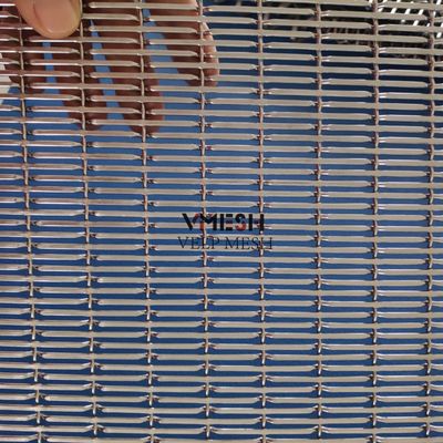 Réseaux de fil de fer tissé plat à crampes en acier inoxydable