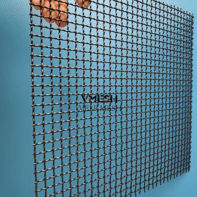 Treillis métallique serti en acier inoxydable de diamètre de fil personnalisé pour façade métallique intérieure/extérieure
