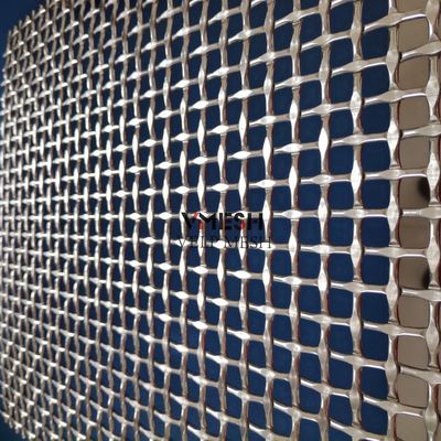 Façade métallique décorative en treillis métallique avec treillis tissé serti en acier inoxydable, diamètre du fil 1mm-4mm