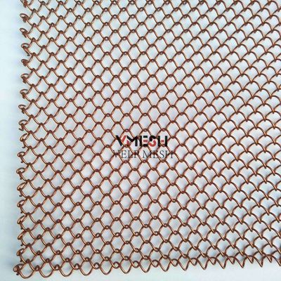 Rideau métallique en fil de fer tissé en bobine d'aluminium pour la décoration intérieure