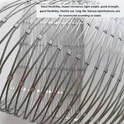 Taille personnalisée en acier inoxydable Rope Netting Animal Enclosure Aviary Zoo Fence Protect Mesh