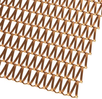 Maille architecturale de bande de transport d'armure en spirale d'acier inoxydable de fil plat pour la construction