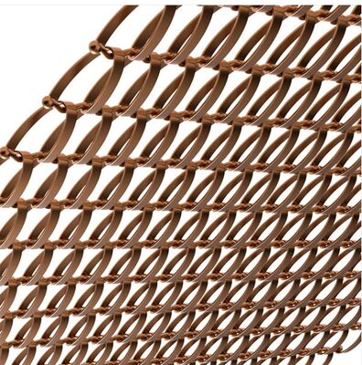 Rideau architectural de décoration de maille décorative en bronze solides solubles pour les diviseurs d'intérieur décoratifs en métal