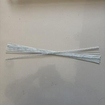 Fil de tige prédécoupé de couleur blanche, 1mm x 40cm, pour fil Floral, fil de fleuriste