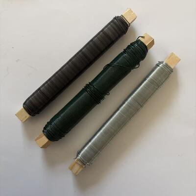 Fil de liaison Floral, fil de fleuriste d'emballage pour Bouquets de fleurs, vert foncé, noir, DIY