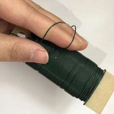 Couleur verte molle de fil de fleuriste de métier de fer de 22 mesures pour l'arrangement floral