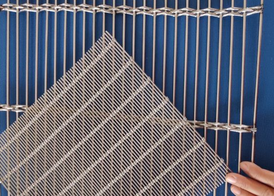 Maille architecturale anodisée flexible de câble de Mesh Stair Railing 5.3kg/Sqm en métal