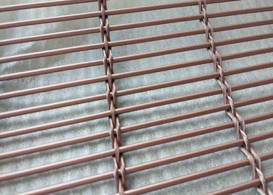 Peinture titanique décorative de la maille PVDF d'acier inoxydable en verre de stratification