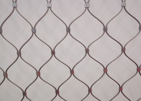 Câble métallique bagué d'acier inoxydable de 1.5mm 1.6mm Mesh For Zoo Animals Enclosure