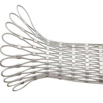 304 316 corde inoxydable en acier Mesh Flexible Bridge Protection Handrail
