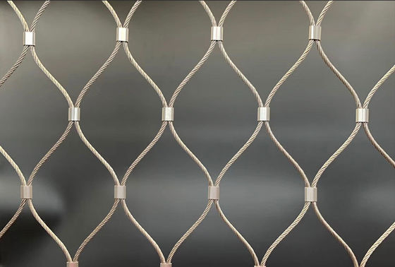 304/316 balcon clôturant le fil de corde d'acier inoxydable Mesh Diamond Hole