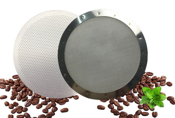 SS316 a perforé gravure à l'eau-forte en acier de Mesh Filter Disc Micro Hole de café