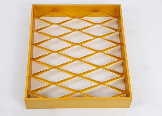 L'or 3.5mm 4.0mm a augmenté l'acide en aluminium de Mesh Cladding With Frame Anti en métal