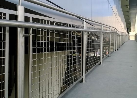 30%-60% fil architectural Mesh Stair Railing de la maille 0.5mm-4.0mm en métal de terrain découvert