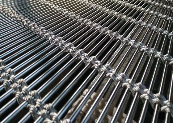 Fil externes Mesh Curtain Wall ISO9002 tissé décoratif du SUS 304 316