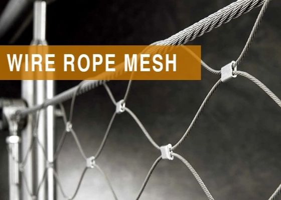 Vol noué ISO9002 de Mesh For Bird Aviary Anti de corde d'acier inoxydable d'AISI 316