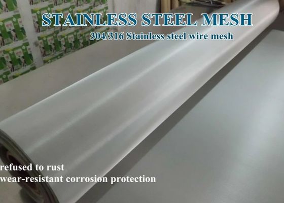 Sergé simple fil tissé Mesh Roll AISI 304 316 d'acier inoxydable de 500 microns