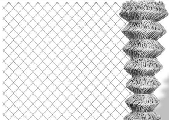 Ferme barbelée barbelée de Rolls For Poultry de barrière de maillon de chaîne de mesure du champ 8 de 3.0mm