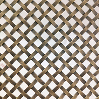 Le fil architectural de Mesh Round Wire And Flat de laiton d'anti corrosion intersectent