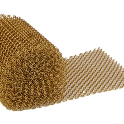 Draperies de bobine en maille d'aluminium architecturale pour séparateur de rideau de cloison