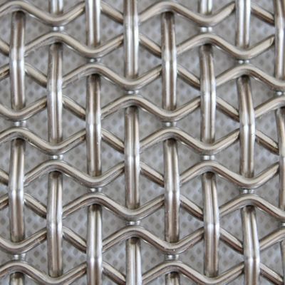 Fil tissé par place galvanisé Mesh Crimped d'acier inoxydable